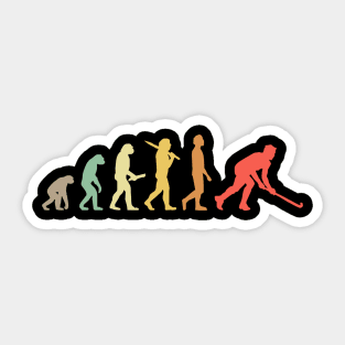 Retro Hockey Evolution Gift For Hockey Players Sticker